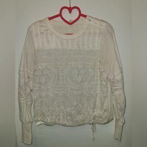 Laced Women's Blouse in White